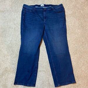 Lane Bryant Fit Straight Leg Jeans Classic Blue Denim Plus Size 28 Rodeo Western